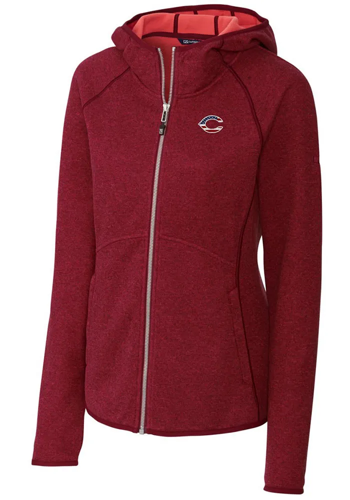 Cutter and Buck Cincinnati Reds Womens Red Mainsail Medium Weight Jacket