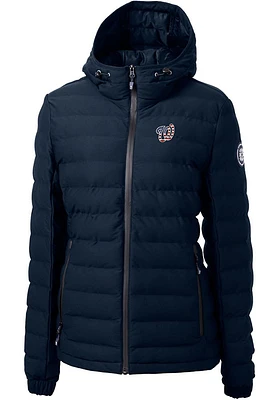 Cutter and Buck Washington Nationals Womens Navy Blue Americana Mission Ridge Repreve Filled Jac..