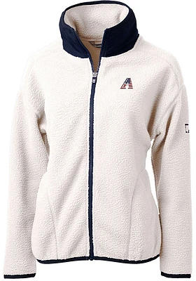 Cutter and Buck Arizona Diamondbacks Womens Grey Americana Cascade Sherpa Long Sleeve Full Zip J..