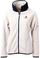 Cutter and Buck Arizona Diamondbacks Womens Grey Americana Cascade Sherpa Long Sleeve Full Zip J..