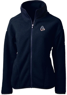 Cutter and Buck Baltimore Orioles Womens Navy Blue Americana Cascade Sherpa Long Sleeve Full Zip..