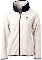Cutter and Buck Baltimore Orioles Womens Grey Americana Cascade Sherpa Long Sleeve Full Zip Jack..