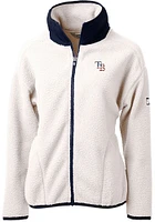 Cutter and Buck Tampa Bay Rays Womens Grey Americana Cascade Sherpa Long Sleeve Full Zip Jacket