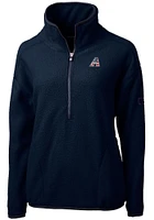 Cutter and Buck Arizona Diamondbacks Womens Navy Blue Americana Cascade Sherpa Qtr Zip