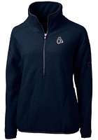 Cutter and Buck Baltimore Orioles Womens Navy Blue Americana Cascade Sherpa Qtr Zip