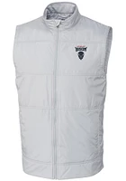 Cutter and Buck Howard Bison Mens White Stealth Hybrid Quilted Windbreaker Vest Big Tall Ves..