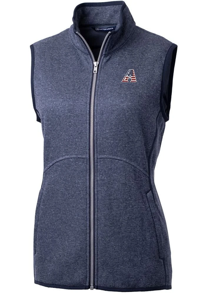 Cutter and Buck Arizona Diamondbacks Womens Navy Blue Americana Mainsail Vest
