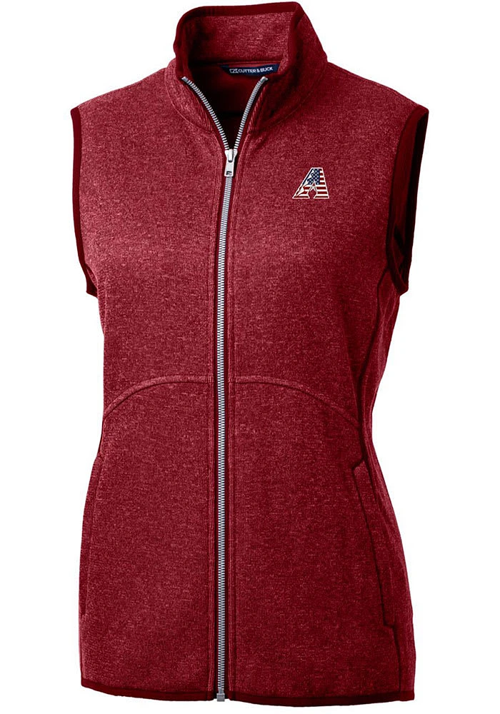 Cutter and Buck Arizona Diamondbacks Womens Red Americana Mainsail Vest