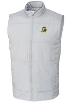 White Oregon Ducks Cutter and Buck Mens Stealth Hybrid Quilted Windbreaker Vest Big Tall Ves..