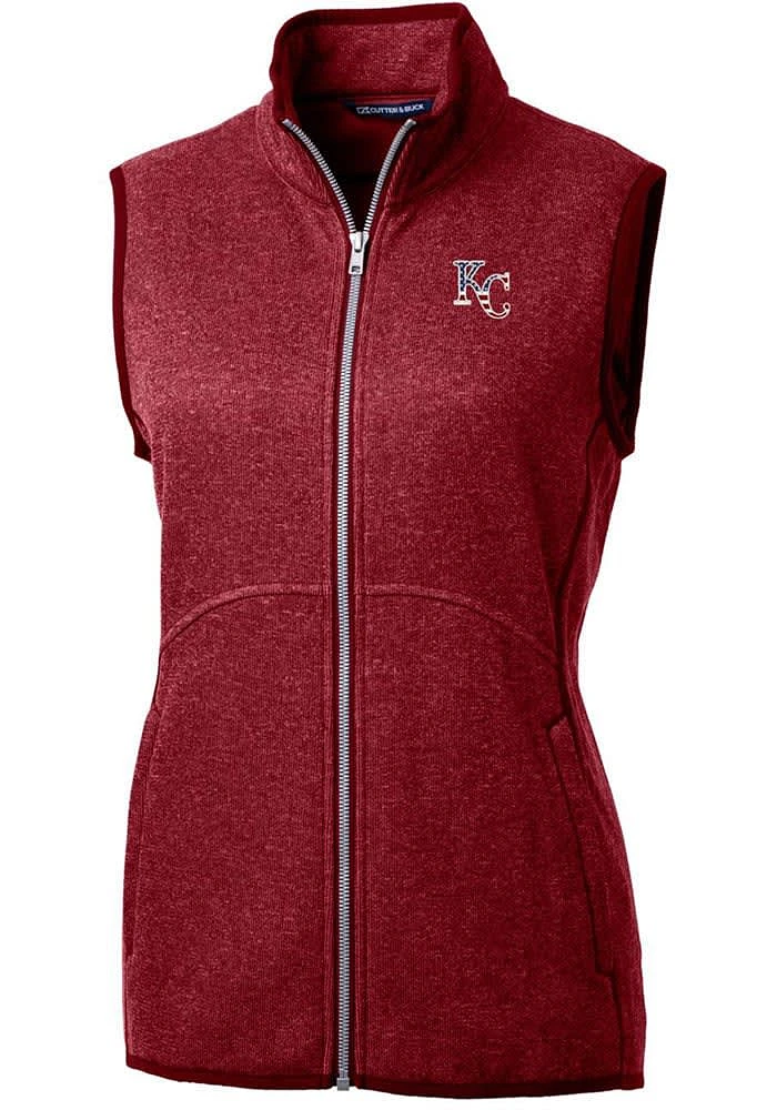 Cutter and Buck Kansas City Royals Womens Red Americana Mainsail Vest