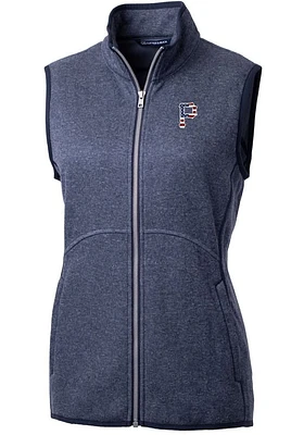 Cutter and Buck Pittsburgh Pirates Womens Navy Blue Americana Mainsail Vest