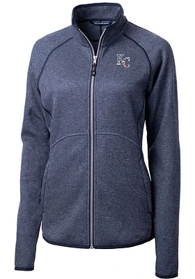 Cutter and Buck Kansas City Royals Womens Navy Blue Mainsail Light Weight Jacket