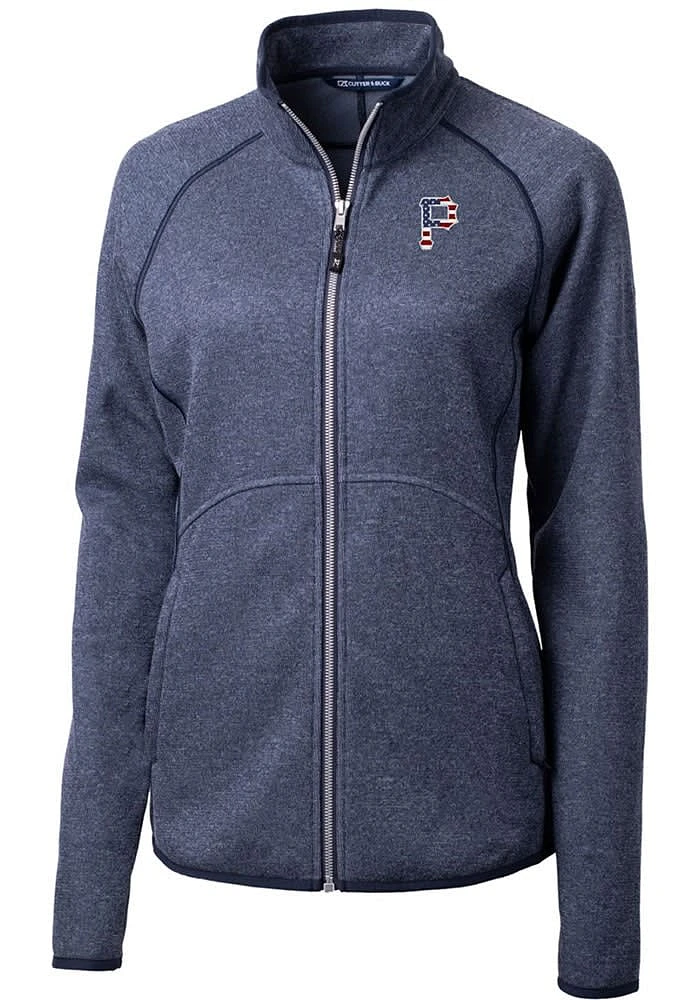 Cutter and Buck Pittsburgh Pirates Womens Navy Blue Mainsail Light Weight Jacket