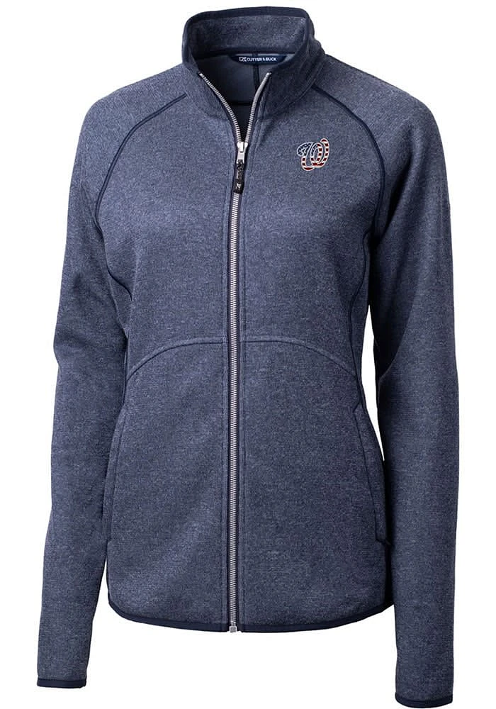 Cutter and Buck Washington Nationals Womens Navy Blue Mainsail Light Weight Jacket