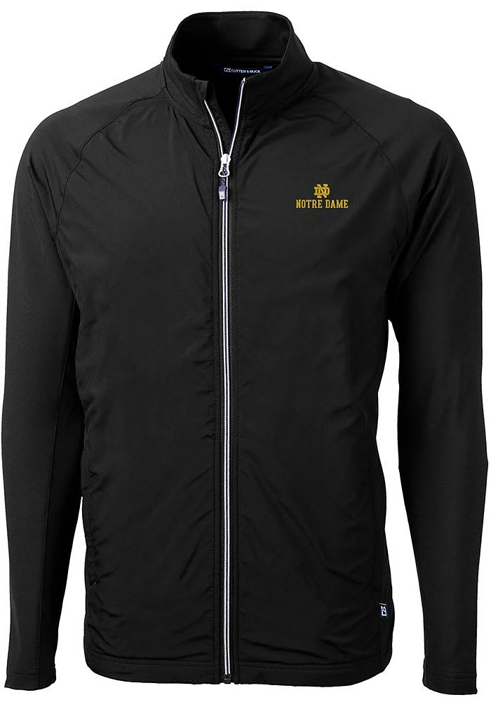 Cutter and Buck Notre Dame Fighting Irish Mens Black Adapt Stretch Medium Weight Jacket