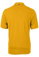 Cutter and Buck Oakland Athletics Mens Gold Virtue Eco Pique Short Sleeve Polo