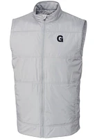 Cutter and Buck Gonzaga Bulldogs Mens Grey Stealth Hybrid Quilted Vest Big Tall