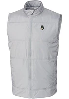 Cutter and Buck Michigan State Spartans Big Tall Grey Stealth Hybrid Quilted Vest Mens