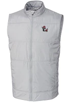 Cutter and Buck NC State Wolfpack Mens Grey Stealth Hybrid Quilted Vest Big Tall