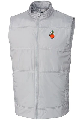 Cutter and Buck UCF Knights Mens Grey Stealth Hybrid Quilted Vest Big Tall