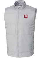 Cutter and Buck Utah Utes Mens Grey Stealth Hybrid Quilted Vest Big Tall