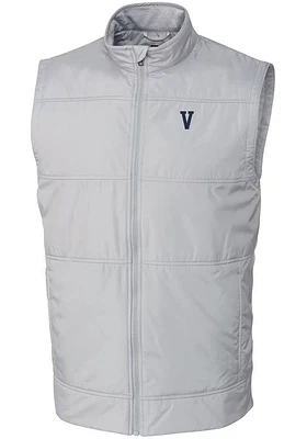 Cutter and Buck Villanova Wildcats Mens Grey Stealth Hybrid Quilted Vest Big Tall