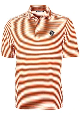 Cutter and Buck Oklahoma State Cowboys Mens Virtue Eco Pique Stripe Short Sleeve Polo
