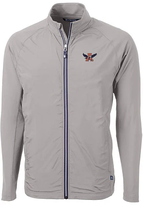 Cutter and Buck Auburn Tigers Mens Grey Adapt Eco Knit Big Tall Light Weight Jacket