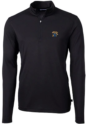 Cutter and Buck Kentucky Wildcats Mens Black Virtue Long Sleeve Qtr Zip Pullover