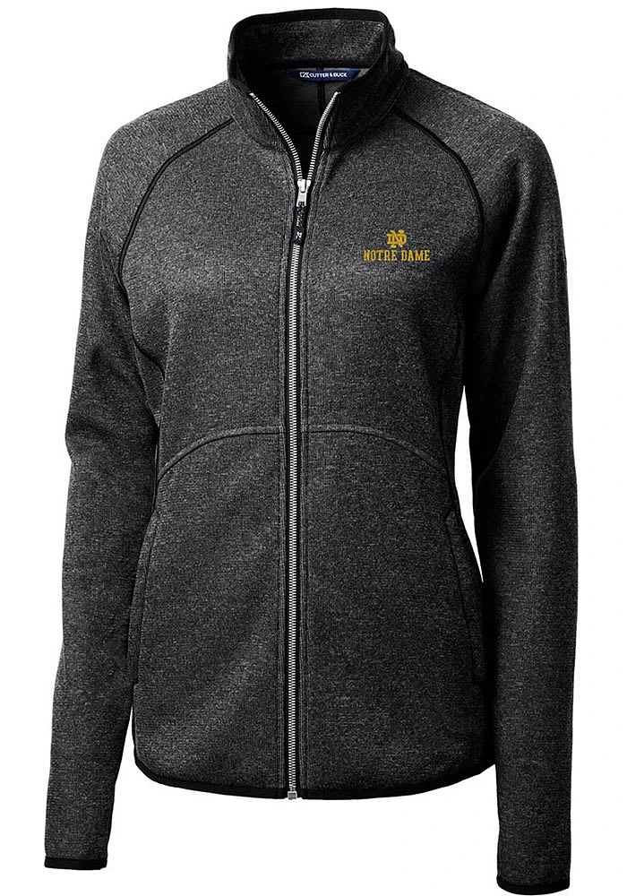 Cutter and Buck Notre Dame Fighting Irish Womens Charcoal Mainsail Design Medium Weight Jacket