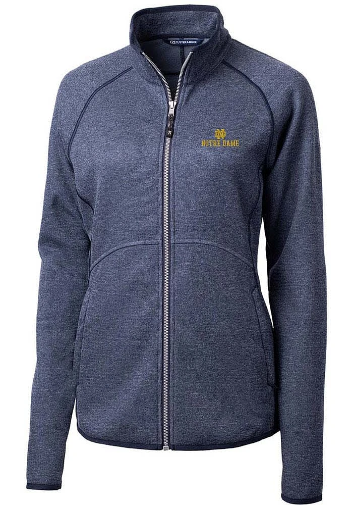 Cutter and Buck Notre Dame Fighting Irish Womens Navy Blue Mainsail Medium Weight Jacket