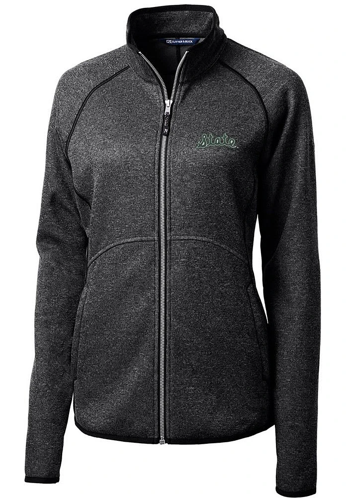 Cutter and Buck Michigan State Spartans Womens Charcoal Mainsail Jacket Medium Weight