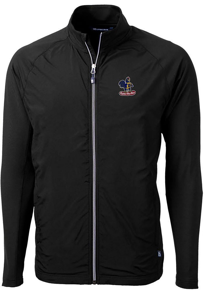Cutter and Buck Delaware Fightin' Blue Hens Mens Black Adapt Eco Knit Big Tall Light Weight ..