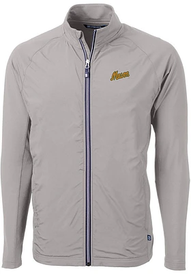 Cutter and Buck George Mason University Mens Grey Adapt Eco Knit Big Tall Light Weight Jacke..