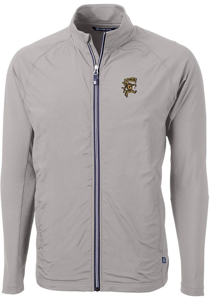 Cutter and Buck Grambling State Tigers Mens Grey Adapt Eco Knit Big Tall Light Weight Jacket