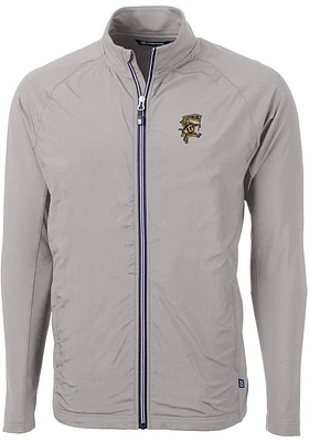 Cutter and Buck Grambling State Tigers Mens Grey Adapt Eco Knit Big Tall Light Weight Jacket
