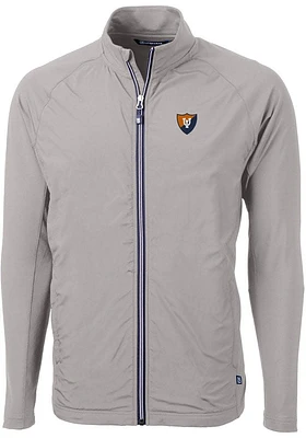 Cutter and Buck Illinois Fighting Illini Mens Adapt Eco Knit Big Tall Light Weight Jacket