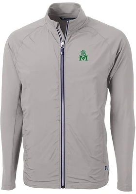 Cutter and Buck Marshall Thundering Herd Mens Grey Adapt Eco Knit Big Tall Light Weight Jack..