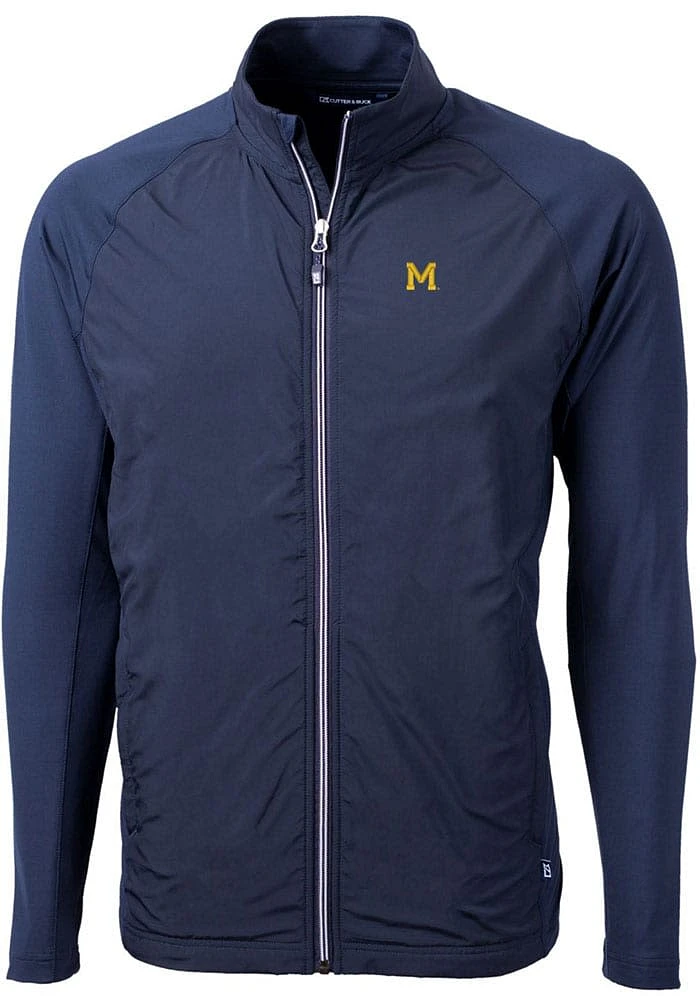 Cutter and Buck Michigan Wolverines Mens Adapt Eco Knit Big Tall Light Weight Jacket