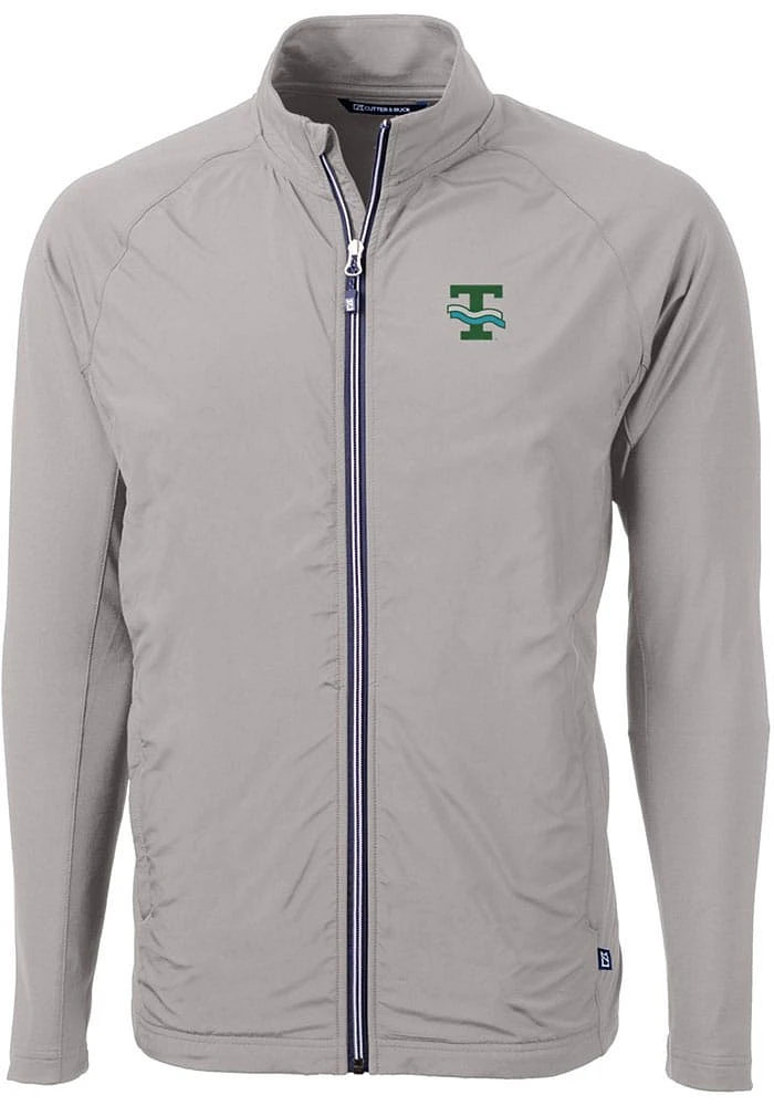 Cutter and Buck Tulane Green Wave Mens Grey Adapt Eco Knit Big Tall Light Weight Jacket