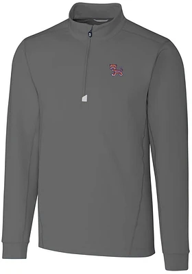 Cutter and Buck Clemson Tigers Mens Grey Vault Traverse Big Tall Qtr Zip
