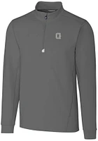 Cutter and Buck Georgetown Hoyas Mens Grey Vault Traverse Big Tall Qtr Zip