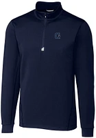 Cutter and Buck Georgetown Hoyas Mens Navy Blue Vault Traverse Big Tall Qtr Zip