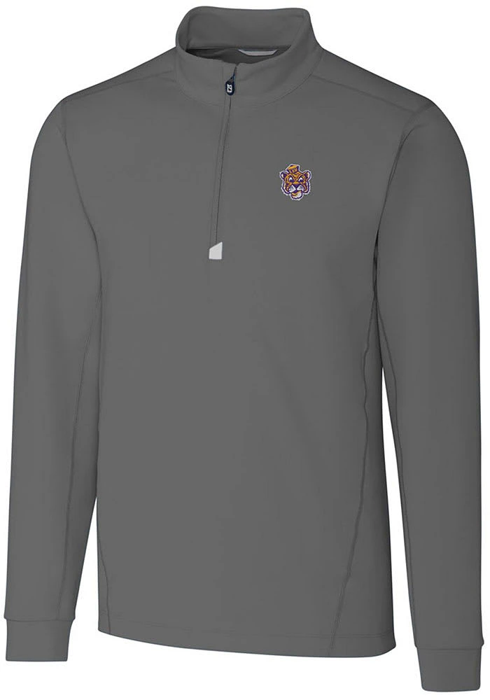Cutter and Buck LSU Tigers Mens Vault Traverse Big Tall Qtr Zip