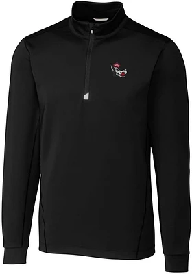Cutter and Buck NC State Wolfpack Mens Traverse Stretch Big Tall Qtr Zip