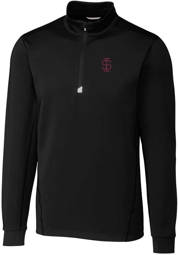 Cutter and Buck Southern Illinois Salukis Mens Traverse Stretch Big Tall Qtr Zip