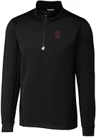 Cutter and Buck Southern Illinois Salukis Mens Traverse Stretch Big Tall Qtr Zip