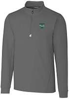 Cutter and Buck Tulane Green Wave Mens Grey Vault Traverse Big Tall Qtr Zip