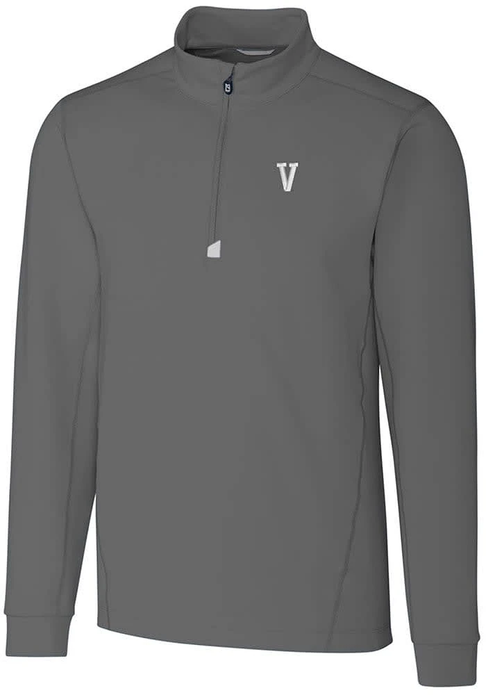 Cutter and Buck Villanova Wildcats Mens Grey Vault Traverse Big Tall Qtr Zip