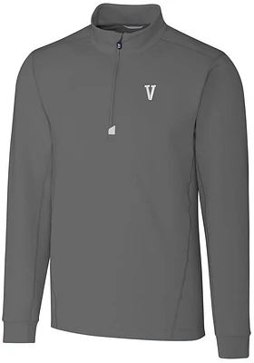 Cutter and Buck Villanova Wildcats Mens Grey Vault Traverse Big Tall Qtr Zip